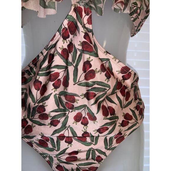 Agua de Coco Pink Berry One Piece bikini Size Medium - Picture 3 of 6